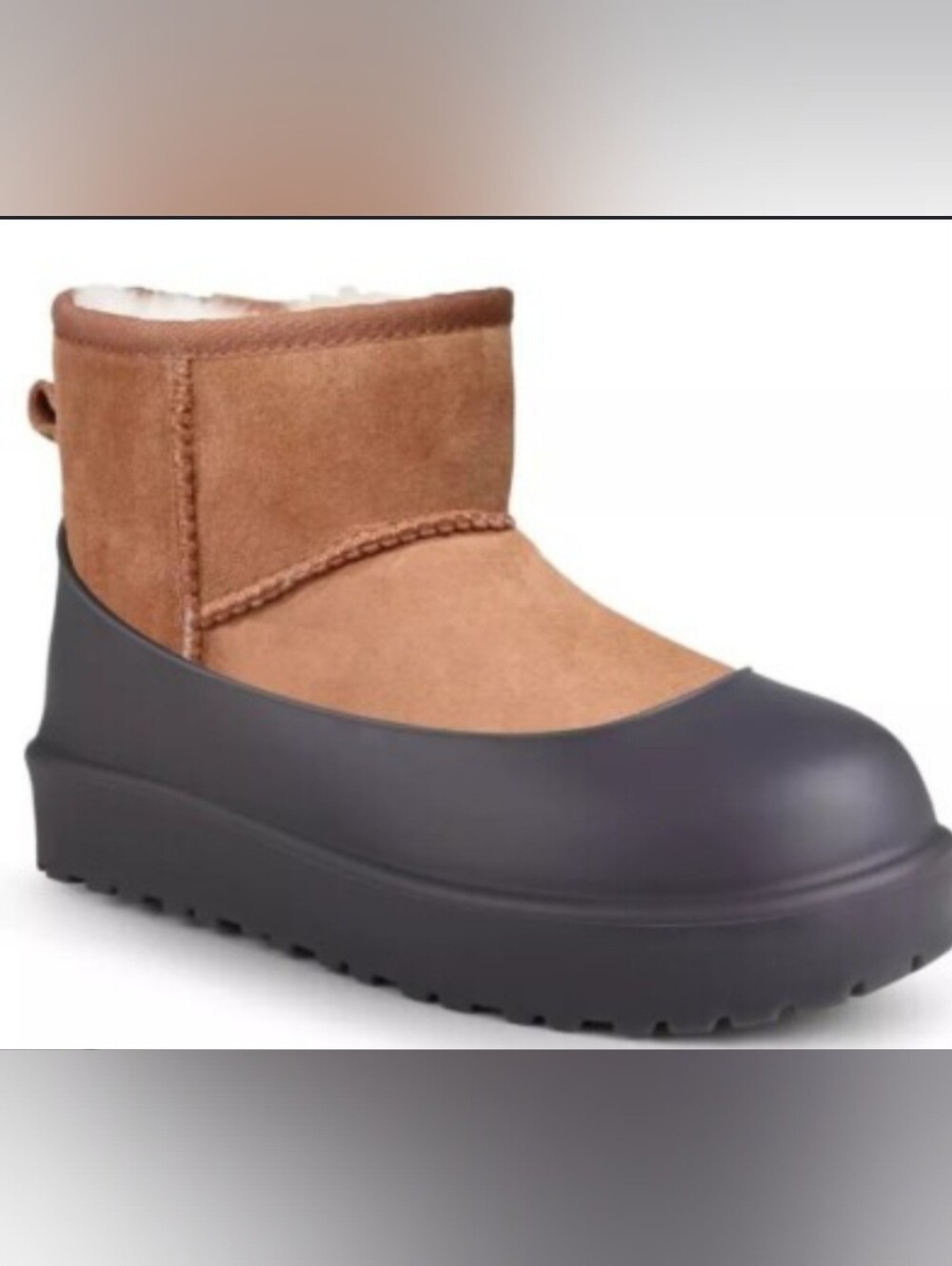 UGG Women’s Black Rubber Protector Cover Boots  - Comfortable Everyday Slip-Ons